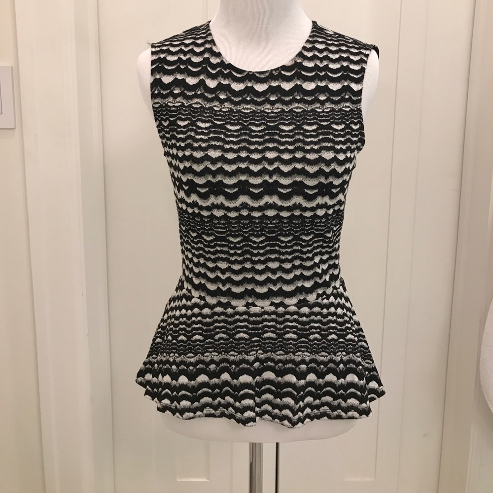 BCBG black and white top